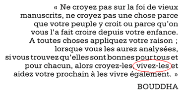 Bouddha, citation : à toutes choses, appliquez votre raison